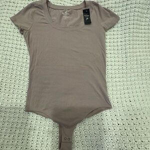 Hollister Tan Fitted Bodysuit Top